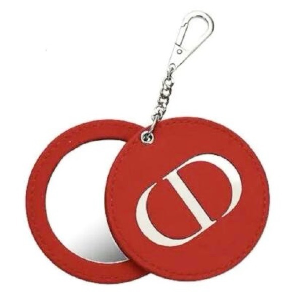 Dior Beauty Red CD Logo Mirror Bag Charm - Picture 1 of 10